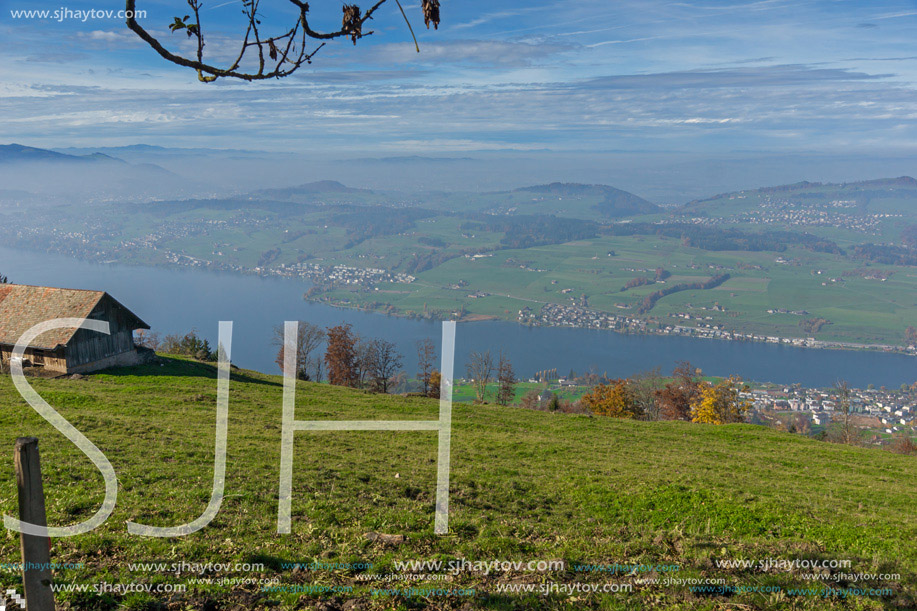 Amazing Panorama to Lake Luzerne, Alps, Switzerland