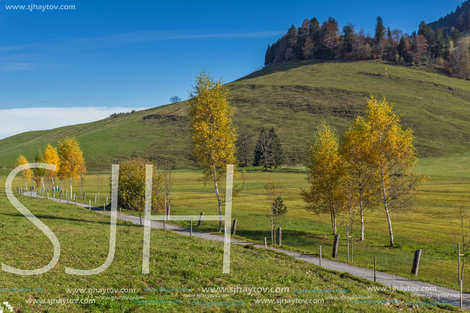 Mount Rigi and autumn landscape, Alps, Switzerland