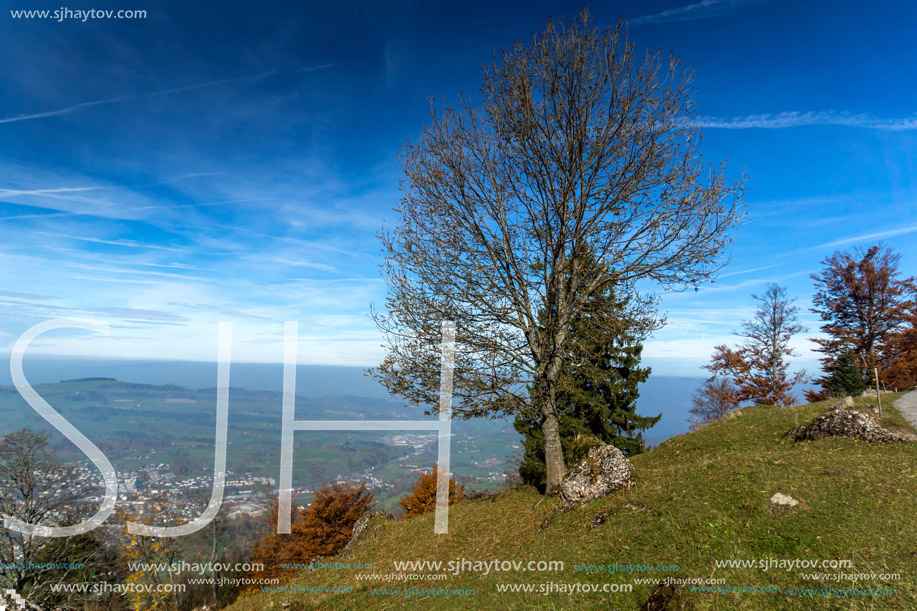 autumn Landscape near mount Rigi, Alps, Switzerland