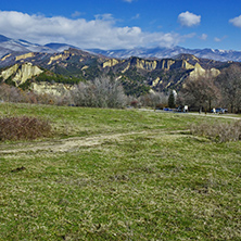 The sand pyramids near Village of Rozhen, Blagoevgrad region, Bulgaria