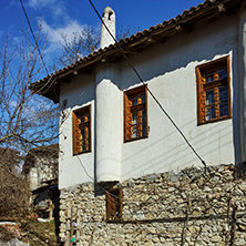 Typical house from nineteenth century village of Rozhen, Blagoevgrad region, Bulgaria