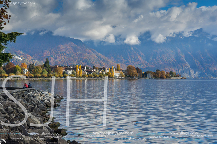 Amazing panorama of Vevey, canton of Vaud, Switzerland