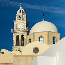 Old church in Fira, Santorini island, Thira, Cyclades, Greece