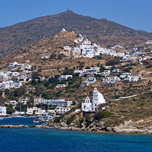 White houses and churches Ios Island, Cyclades, Greece