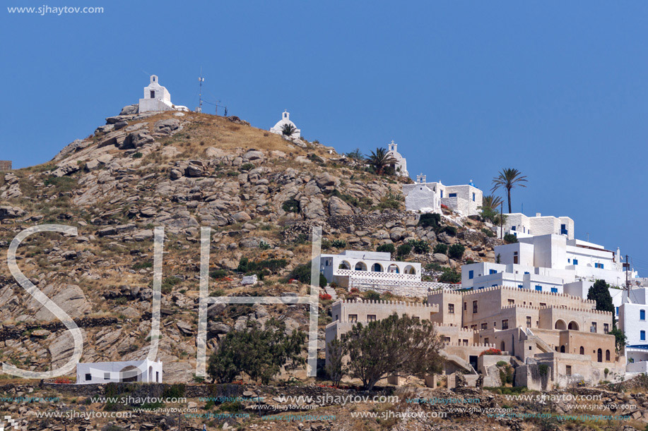 Amazing view of Chora town in Ios Island, Cyclades, Greece