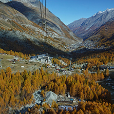 Amazing Autumn Landscape to Zermatt, Canton of Valais, Switzerland