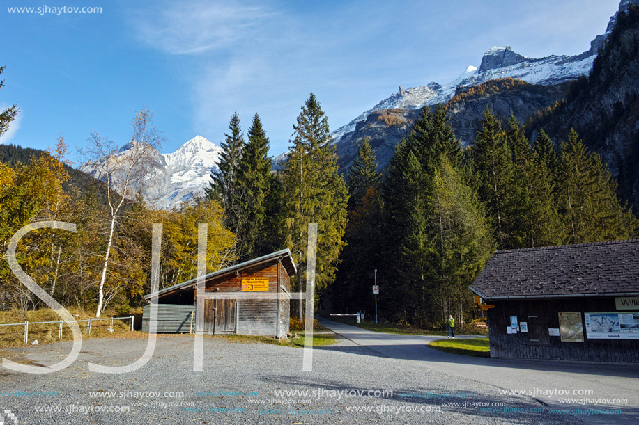 Amazing panorama of Alps Bluemlisalp peak, Switzerland