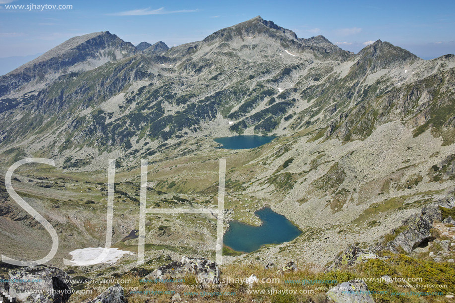 Argirovo and Mitrovo lakes - view from Dzhano Peak, Pirin mountain, Bulgaria