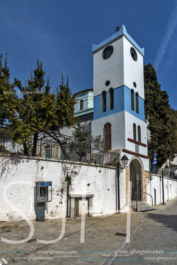 Holy Virgin Church  in village of Panagia, Thassos island,  East Macedonia and Thrace, Greece