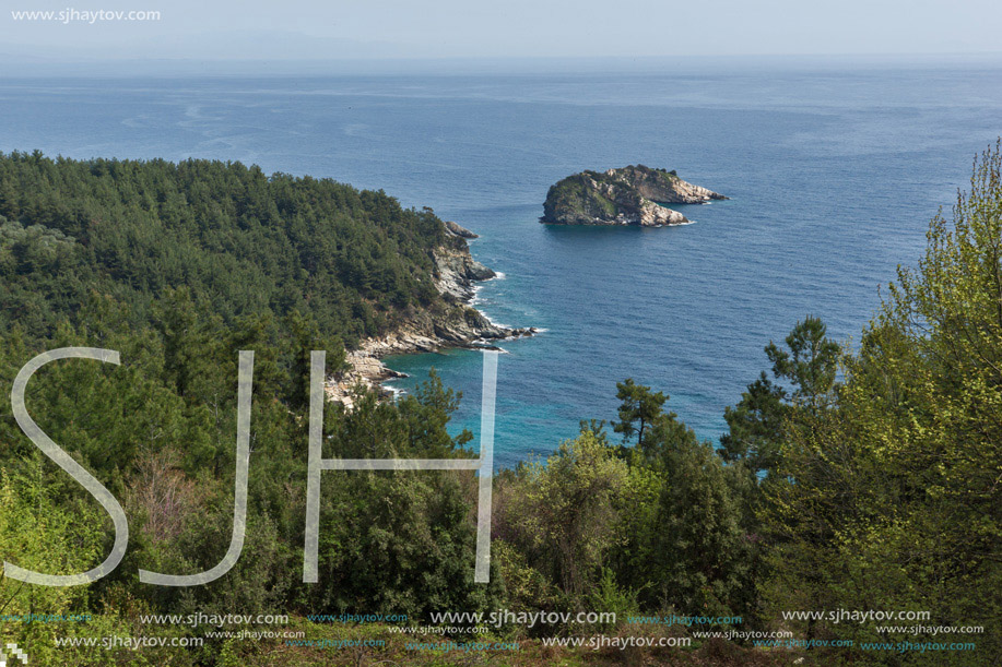 Amazing landscape to Gramvousa island in Thassos,  East Macedonia and Thrace, Greece