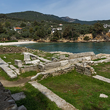 Ruins in Archaeological site of Aliki, Thassos island,  East Macedonia and Thrace, Greece