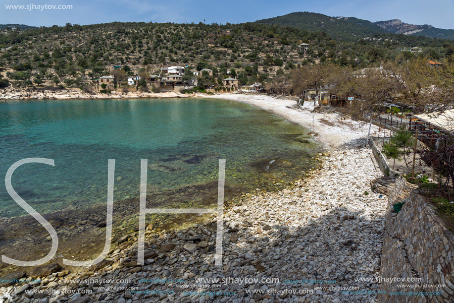 Panoramic view to village of Aliki,Thassos island,  East Macedonia and Thrace, Greece