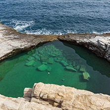 Amazing view of Giola Natural Pool in Thassos island, East Macedonia and Thrace, Greece