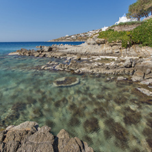 Rocks near Platis Gialos Beach at Mykonos, Cyclades, Greece