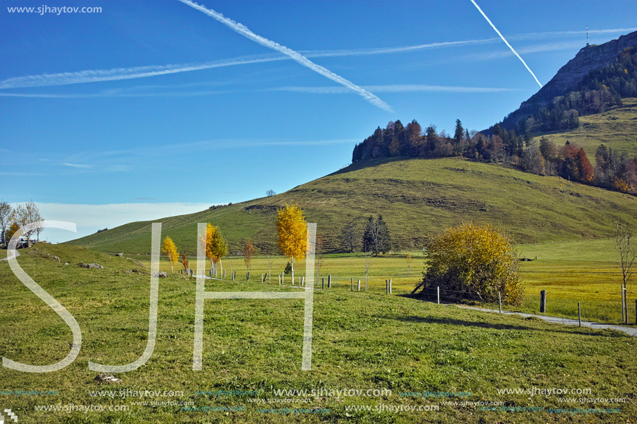 Mount Rigi and autumn landscape, Alps, Switzerland