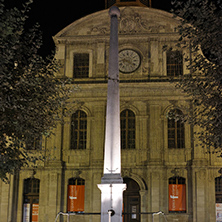 Night photo of church in City of Geneva, Switzerland