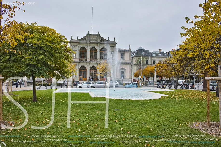 Old building in old town in city of Geneva, Switzerland