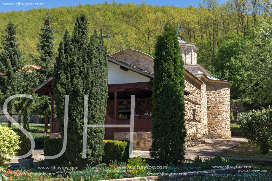 Panoramic view of Church of Temski monastery St. George, Pirot Region, Republic of Serbia