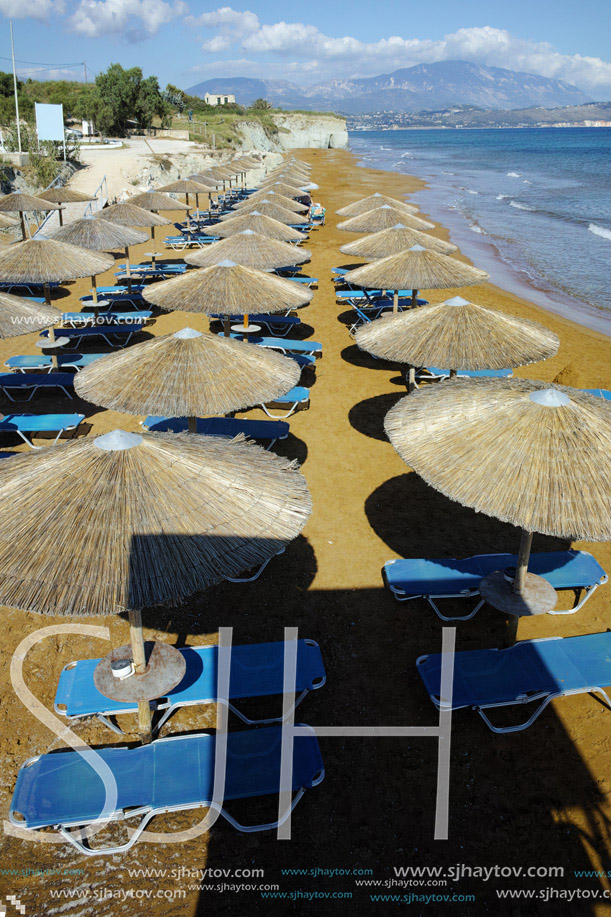 amazing view of Xi Beach,beach with red sand in Kefalonia, Ionian islands, Greece