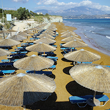 amazing view of Xi Beach,beach with red sand in Kefalonia, Ionian islands, Greece