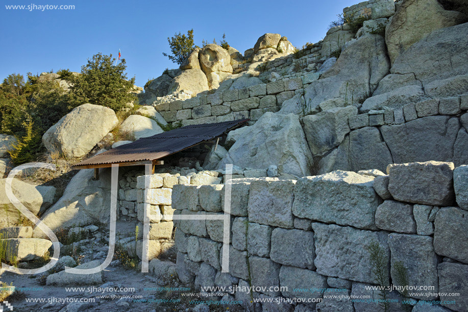 Panoramic view of The ancient Thracian city of Perperikon, Kardzhali Region, Bulgaria