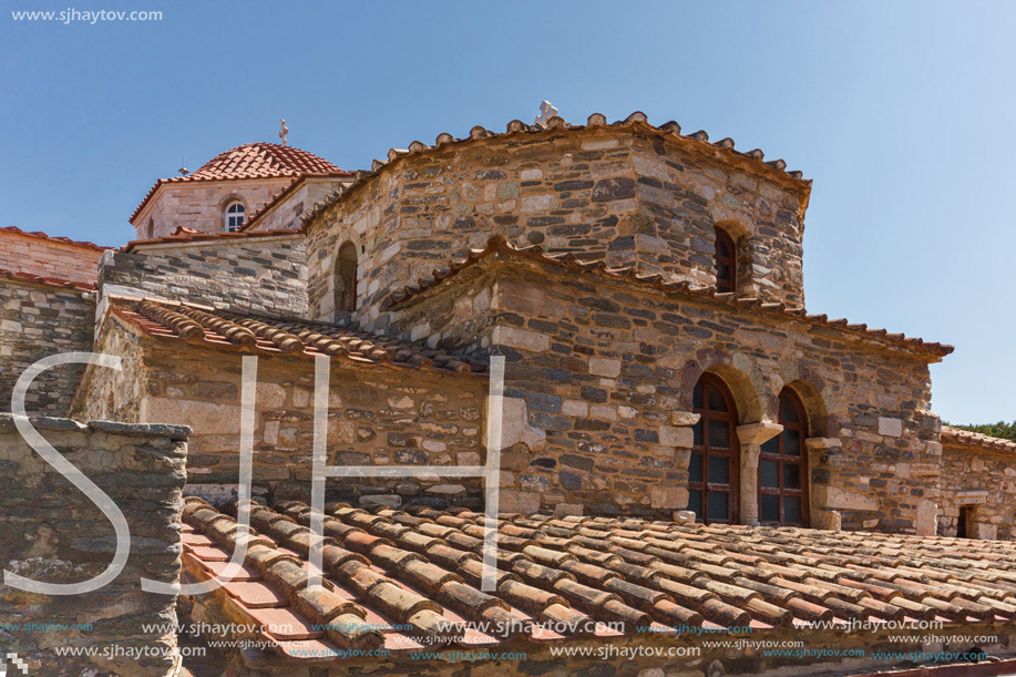 Back view of Church of Panagia Ekatontapiliani in Parikia, Paros island, Cyclades, Greece