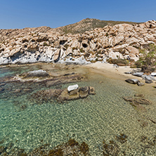 Blue Waters and  rock formations of kolymbithres beach, Paros island, Cyclades, Greece