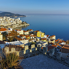 Panorama to old town of Kavala, East Macedonia and Thrace, Greece