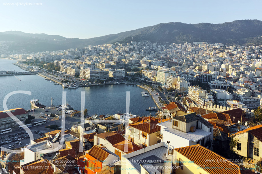 Ruins of fortress in Kavala, East Macedonia and Thrace, Greece