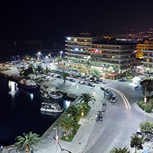 Amazing Panoramic night photo of Kavala,  East Macedonia and Thrace, Greece