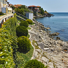 Seascape of Sozopol town and black sea, Burgas Region, Bulgaria