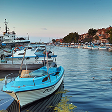Boats at port of Sozopol, Burgas Region, Bulgaria