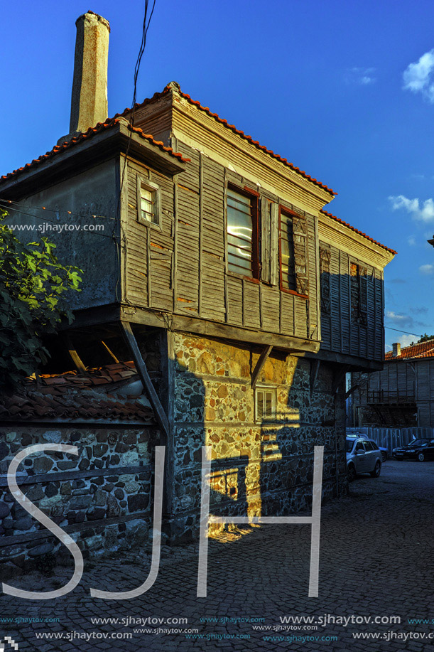 wooden Old house in Sozopol Town, Burgas Region, Bulgaria