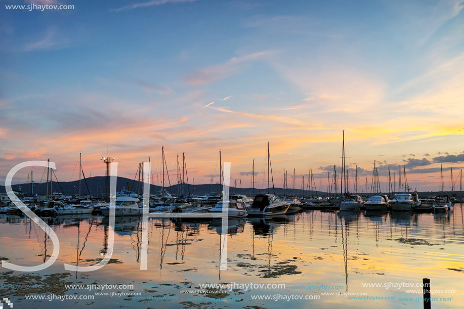 Boats at port of Sozopol, Burgas Region, Bulgaria