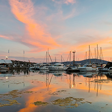 Sunset Picture of port of Sozopol, Burgas Region, Bulgaria