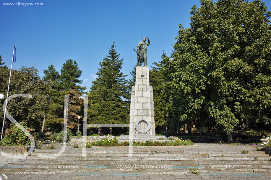 communist monunent of partisan in Village of Krushuna, Lovech region, Bulgaria