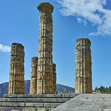 The Temple of Apollo in Ancient Greek archaeological site of Delphi,Central Greece