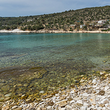 Amazing Panorama to village and beach of Aliki,Thassos island,  East Macedonia and Thrace, Greece