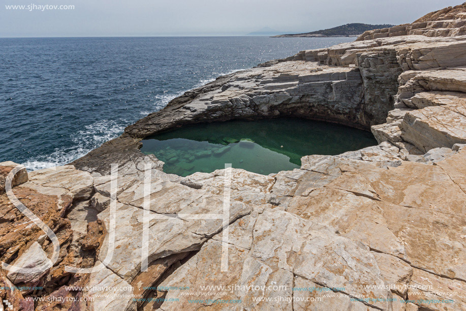 Giola Natural Pool in Thassos island, East Macedonia and Thrace, Greece