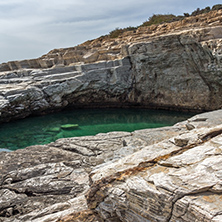 Amazing view of Giola Natural Pool in Thassos island, East Macedonia and Thrace, Greece