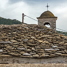 Orthodox church with stone roof in village of Theologos,Thassos island, East Macedonia and Thrace, Greece