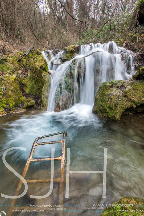 Deep forest Waterfall near village of Bachkovo, Plovdiv region, Bulgaria