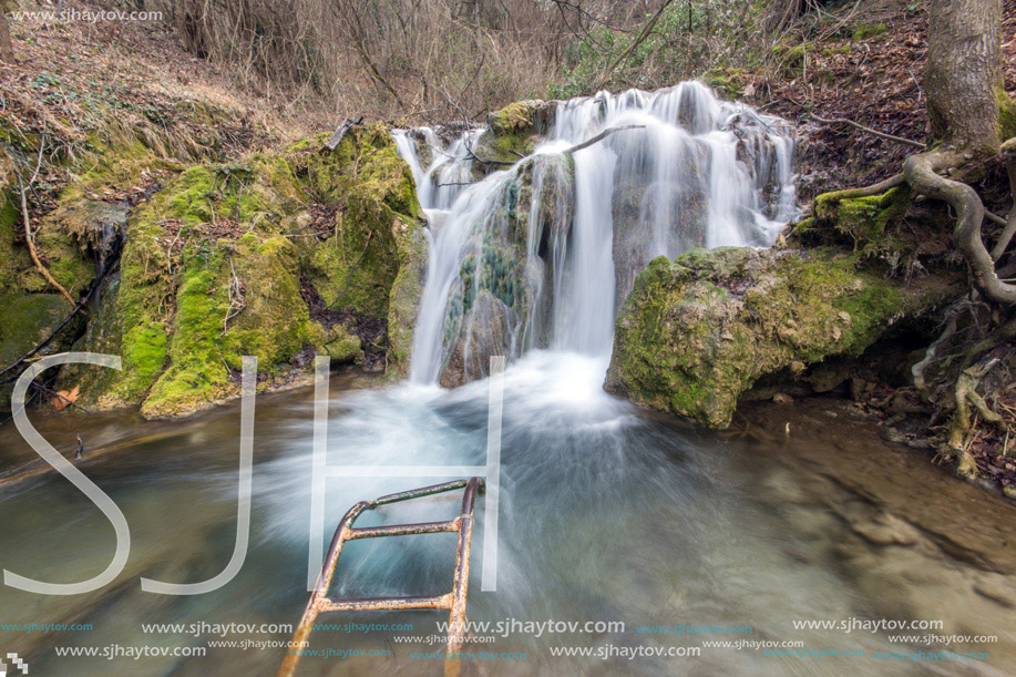 Amazing view of Deep forest Waterfall near village of Bachkovo, Plovdiv region, Bulgaria