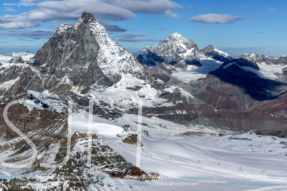 Panorama of mount Matterhorn, Canton of Valais, Alps, Switzerland