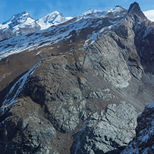 Rocky slopes of the Swiss Alps near Zermatt, Switzerland