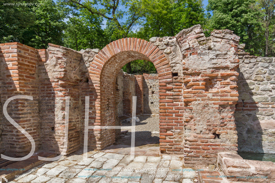 Panoramic view of The ancient Thermal Baths of Diocletianopolis, town of Hisarya, Plovdiv Region, Bulgaria