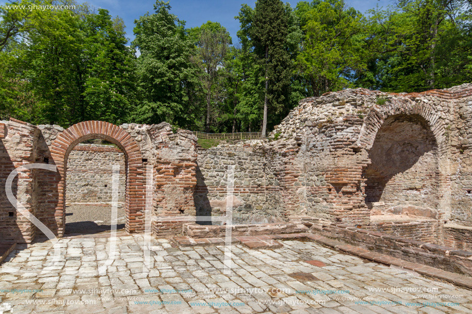 Panoramic view in The ancient Thermal Baths of Diocletianopolis, town of Hisarya, Plovdiv Region, Bulgaria