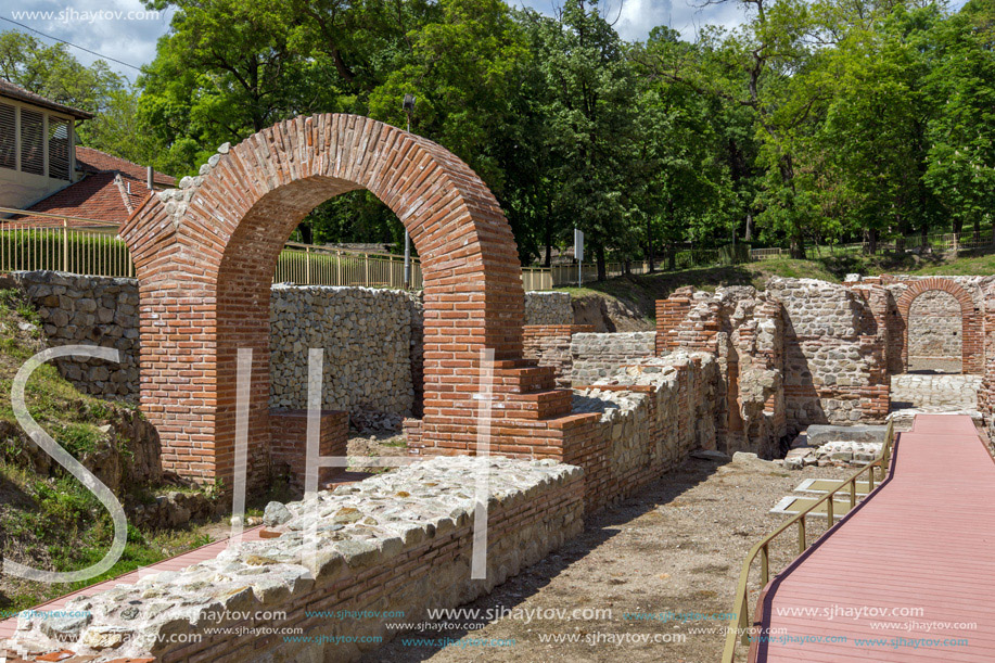 Ancient entrance of the Thermal Baths of Diocletianopolis, town of Hisarya, Plovdiv Region, Bulgaria