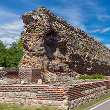 Remanings of ancient Roman fortifications in Diocletianopolis, town of Hisarya, Plovdiv Region, Bulgaria