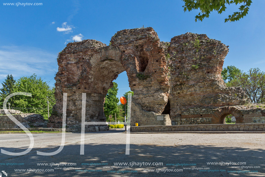 The South gate known as The Camels of ancient roman, fortifications in Diocletianopolis, town of Hisarya, Plovdiv Region, Bulgaria
